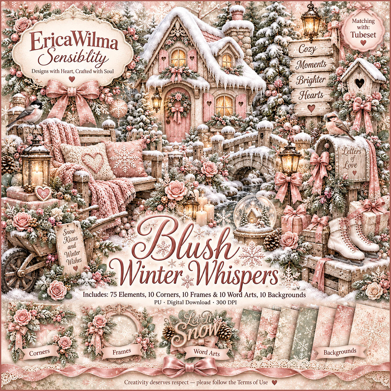 (image for) EW AI Blush Winter Whispers - Scrapset 2026